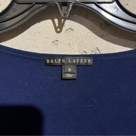 Ralph Lauren Women’s Navy Blue Bodycon Pencil Dress Size M Cotton - Picture 4 of 11